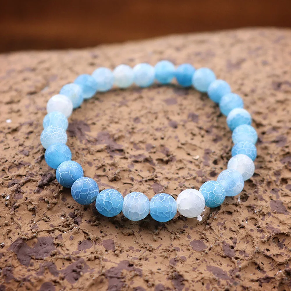 

8mm Classic Natural Stone Bracelets Round Beads Stretchy Bangle Elastic Pulsera Fashion Men Bracelet Women Jewelry