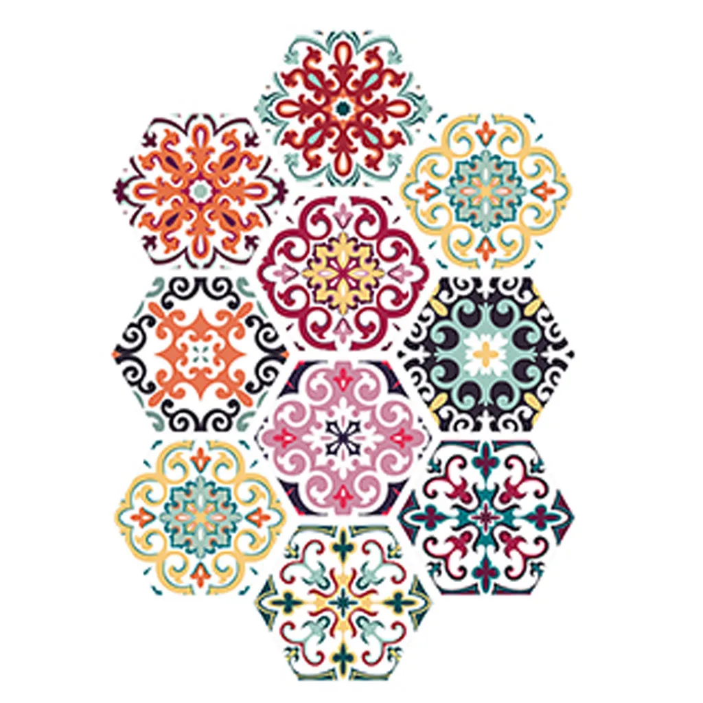 Hexagon Self-Adhesive Non-Slip Bathroom Kitchen Floor Wall Tile Sticker Home Decoration Supplies JMSS 10 Pcs | Дом и сад