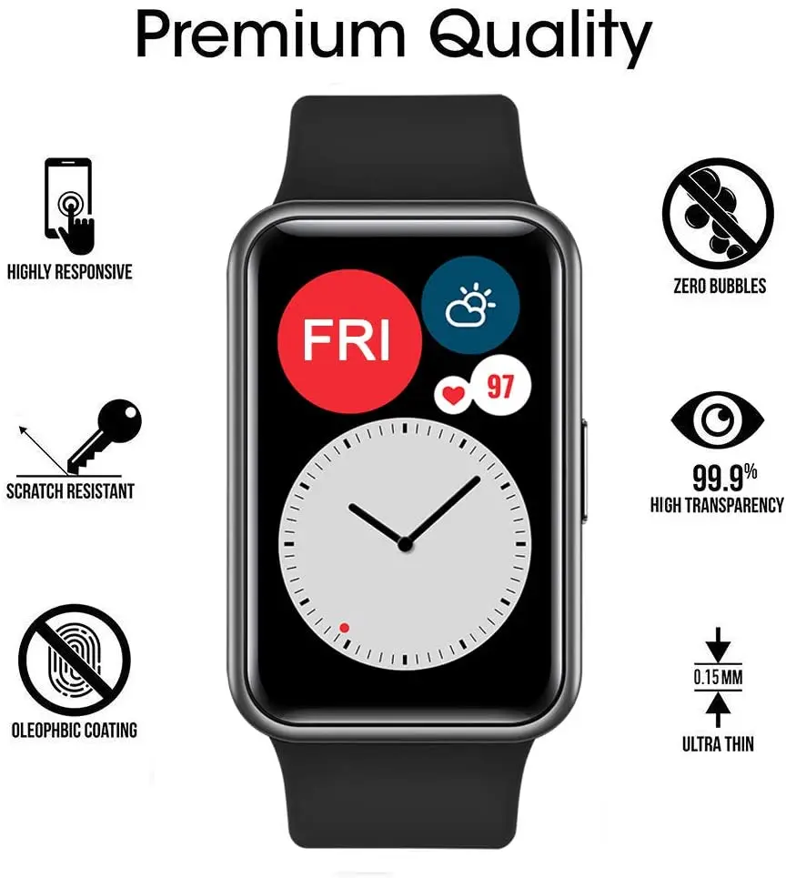 Полная изогнутая Защитная пленка для экрана Huawei Band 6 закаленное стекло Honor Band6