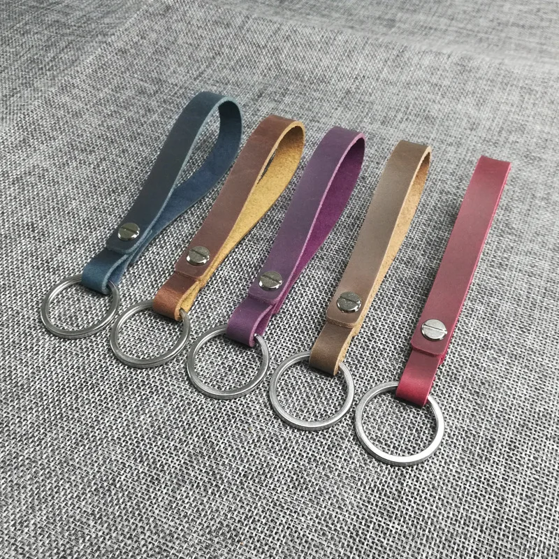 Цепочка для ключей из воловьей кожи в стиле ретро | Мобильные телефоны и