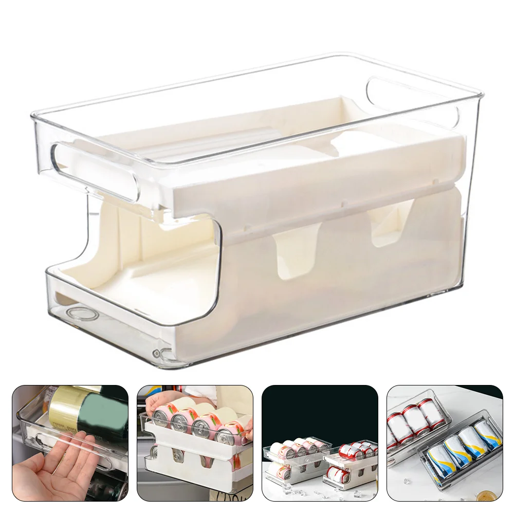 

1Pc Double Automatic Rolling Shelf Multi-functional Kitchen Organizer (White)