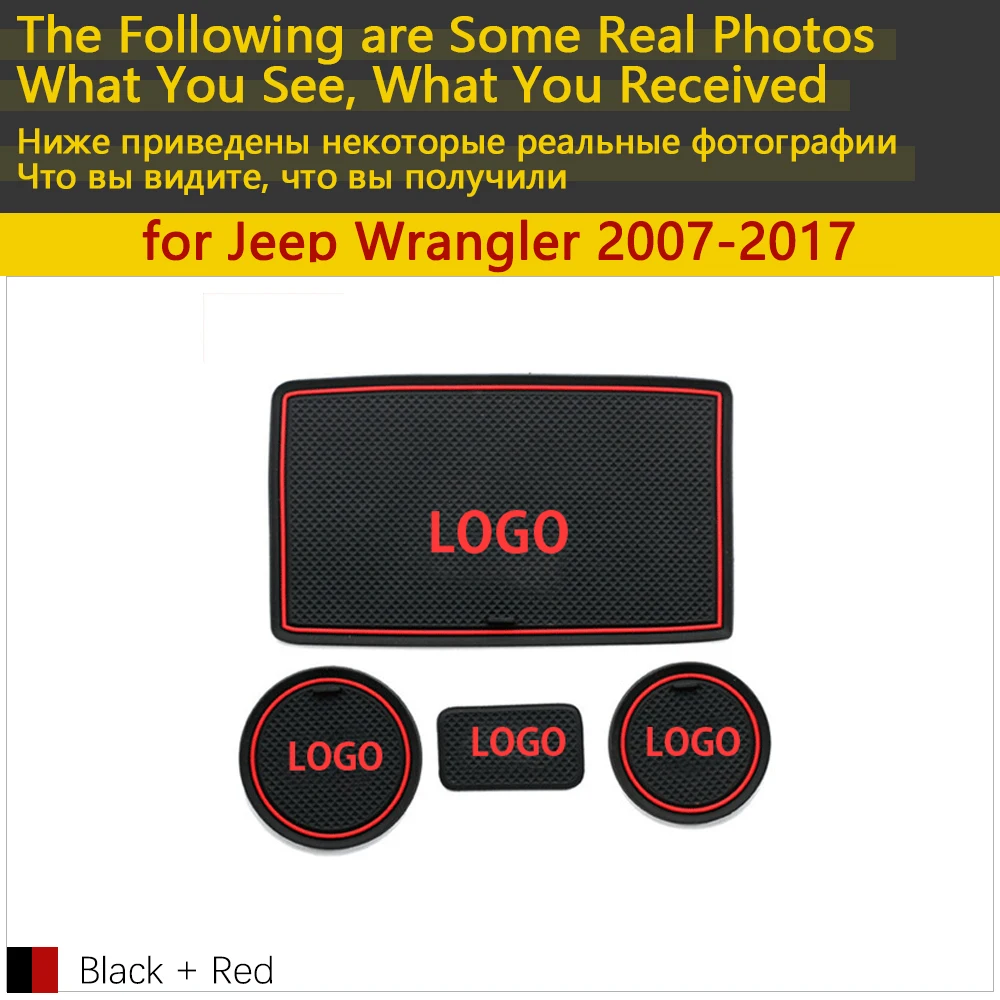 Противоскользящий резиновый коврик для подстаканника дверной паз JEEP Wrangler JK 2007 ~
