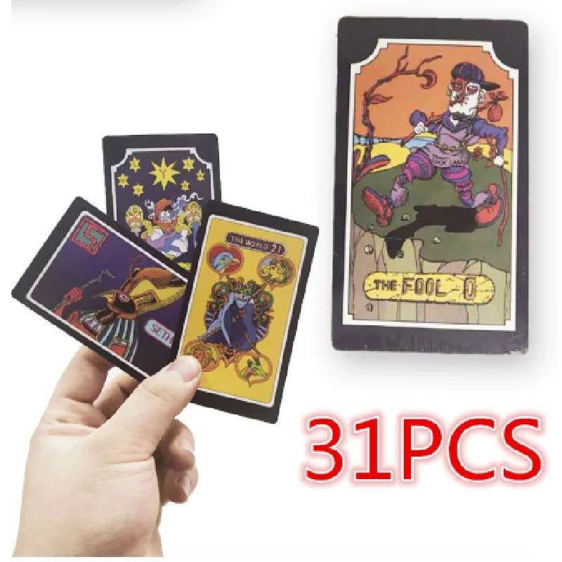 

31pcs/set Jojo Bizarre Adventure Tarot 22 Grand Akana + 9 Royal Gods Dio Kujo Props Jotaro Joseph Bruno JOJO Animation Halloween