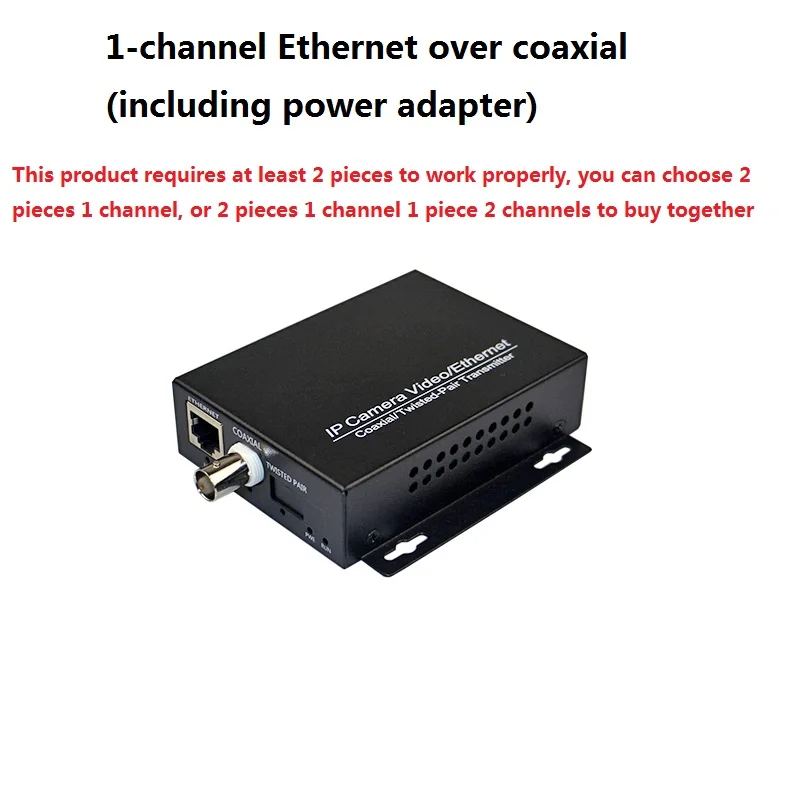 1 Channel BNC Ethernet IP по коаксиальному преобразователю EOC коаксиальный для ip-камеры CCTV конвертер Ethernet по коаксиальному преобразованию до 2 км - Цвет: 1 Channel BNC