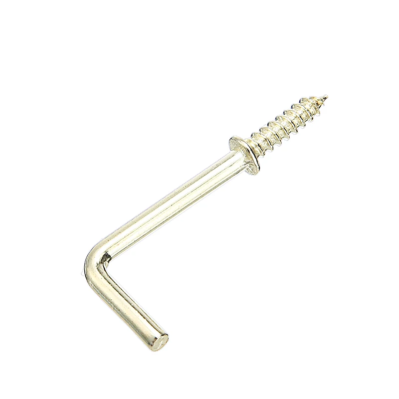 100 шт. 1/2 ''L образный винт комод чашки Крючки Висячие вешалки Латунное покрытие