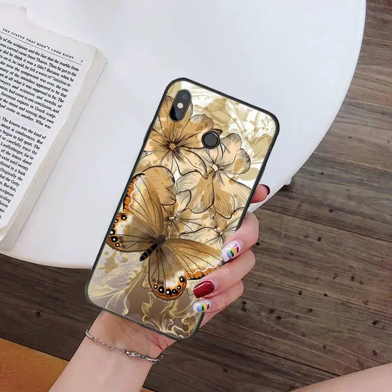 

Beautiful Flower Leaf Phone Case For Xiaomi Redmi 7 9t 9se k20 mi8 max3 lite 9 note 8 9s 10 pro Soft Silicone