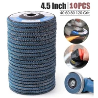510pcs professional flap discs 406080120 grit grinding machine for 115mm 4 5in angle grinders grinding sanding disc