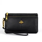 Женский кошелек из 100% натуральной кожи, модная сумка на молнии, Длинный кошелек для монет, роскошный брендовый женский клатч, женские кошельки из натуральной кожи