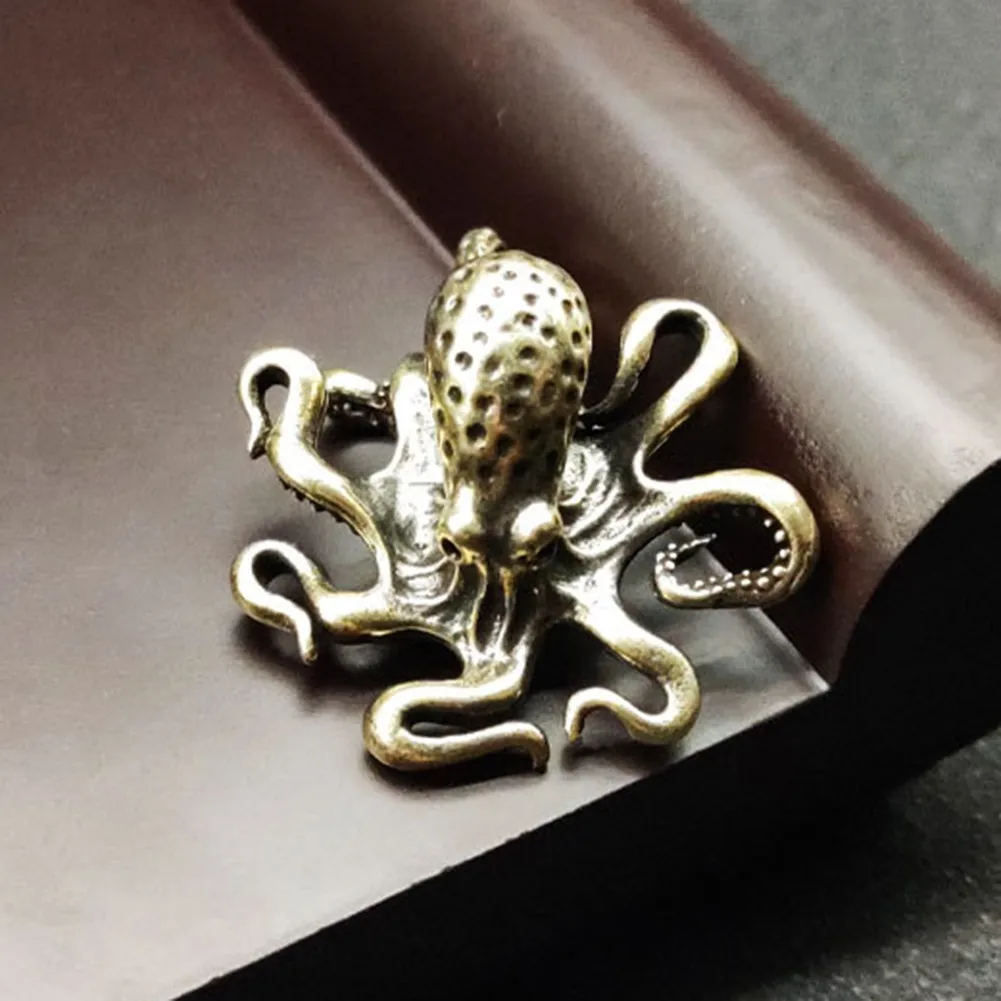 

Brass Octopus Octopus Ornaments Pure Copper Octopus Tea Ceremony Vintage Brass Miniatures Figurines Home Decorations Accessories
