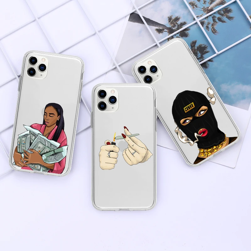 Модный женский чехол Smoke Для iphone XR 11 12 PRO X XS MAX мягкий для телефона Iphone SE2020 8 7 6 6s plus 5s