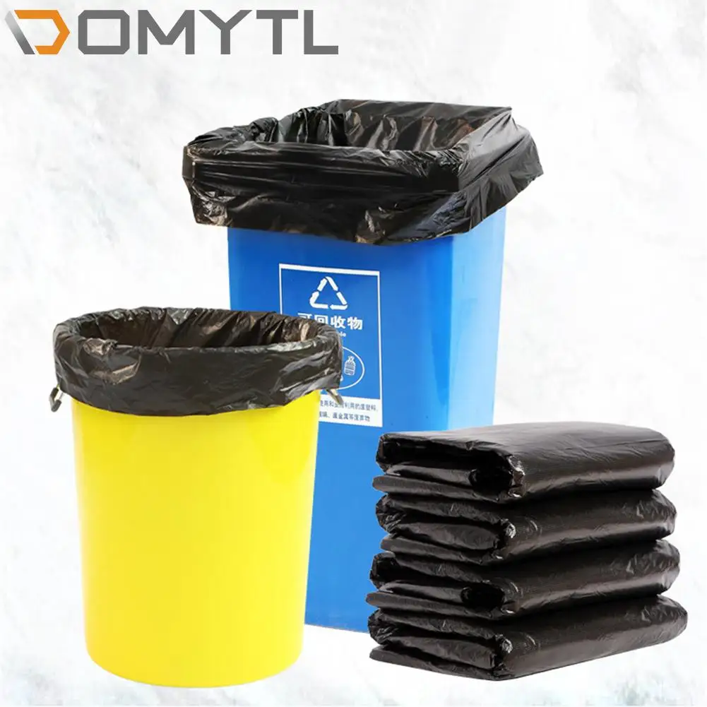 

50pc Increase Thicker Multi-Specification Disposable Household Cleaning Plastic Garbage Big Bag Garden Flat Storage