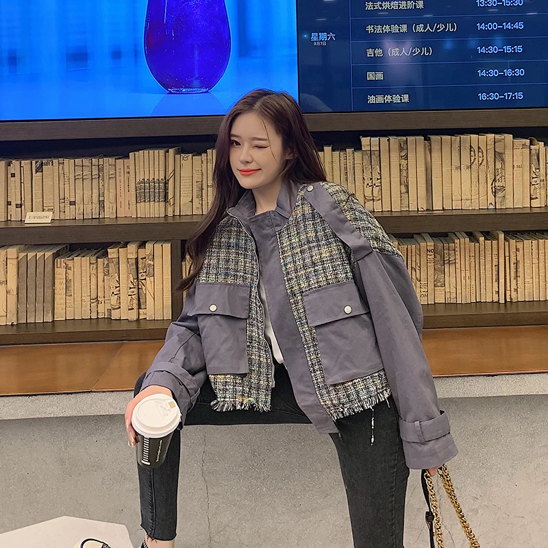 4XL Женская жира сестра! Сладкий карманная строчка Свободная кофта с длинными