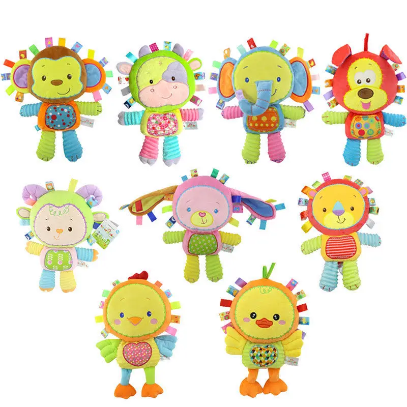5 стилей детские погремушки для малышей игрушки кукла плюшевые животные ручной