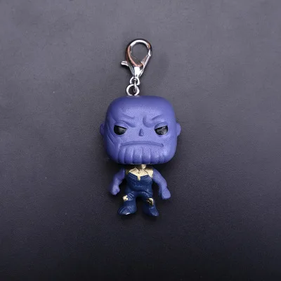 Модные Новые поп игрушки брелок Marvel Капитан Америка Железный человек брелок Дети Чудо Женщины брелок сумка Подвеска ювелирные изделия - Цвет: Черный