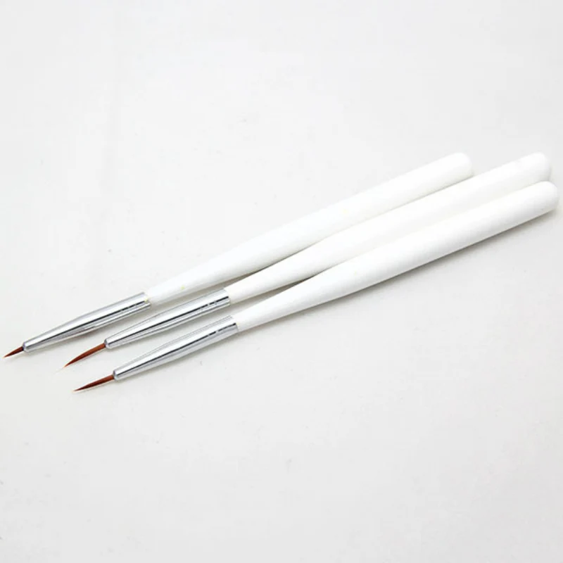 3 шт акриловые французский Nail Art Liner кисти рисования Расставить Щетка Для Ногтей