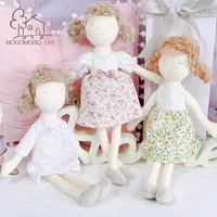 luxury girl doll with removable white dress sweet birthday gift for baby lovely country style plush figure soft rag toys