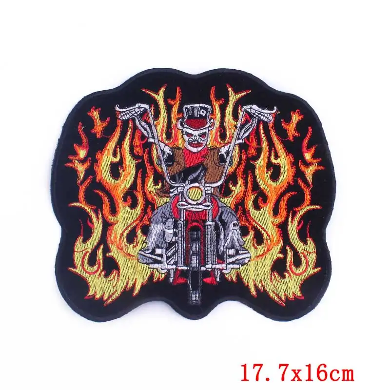 Prajna в стиле панк Череп Байкерский рок недорогие вышитые мотоциклетные нашивки
