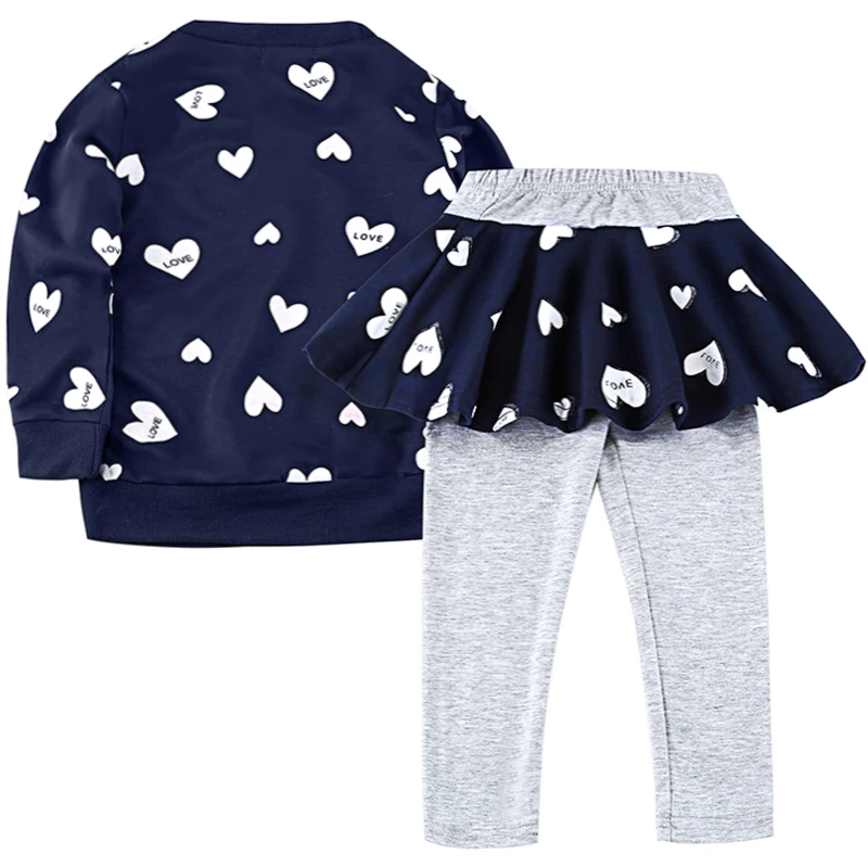 Toddler Girls Clothes kids Autumn Winter T-shirt+Pants Christmas clothes printed Outfits Sport Suit Children Clothing set |