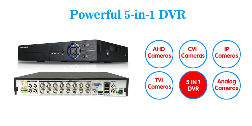 HKIXDISTE система безопасности камеры 5MP 16 каналов HDMI 1080P 5MP 4MP AHD DVR NVR телефон вид купольная камера видеонаблюдения Система 4 ТБ HD
