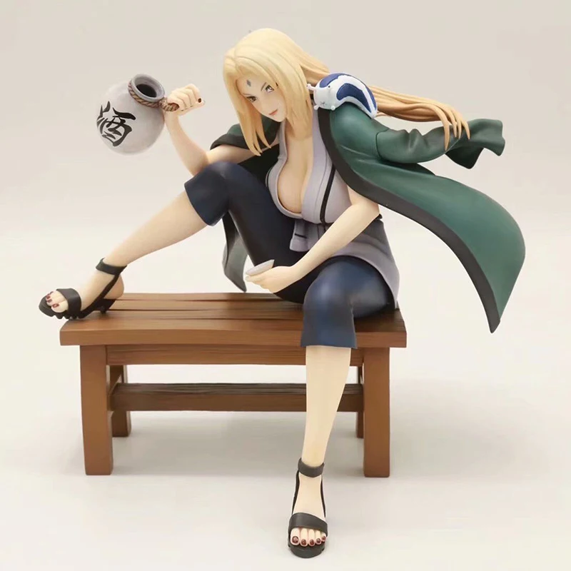 

Anime Naruto Shppuden GK Tsunade Action Figure 16cm PVC Model Fifth Hokage Drinking Scene Figma Collectible Collectible Toys