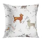 Милая собака Зимние оранжевые рождественские красные холодный снег Новинка скрытая молния домашний диван декоративная наволочка