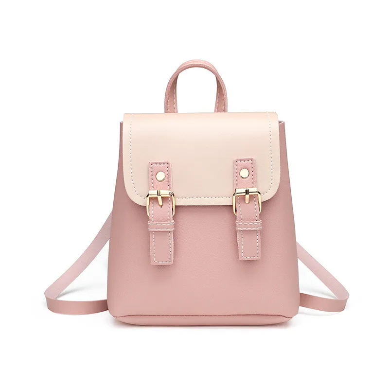 

Women's Bag Small Fresh and Fashionable, All-Match Korean Style Simple Contrast Color Student Backpack Bags for Women