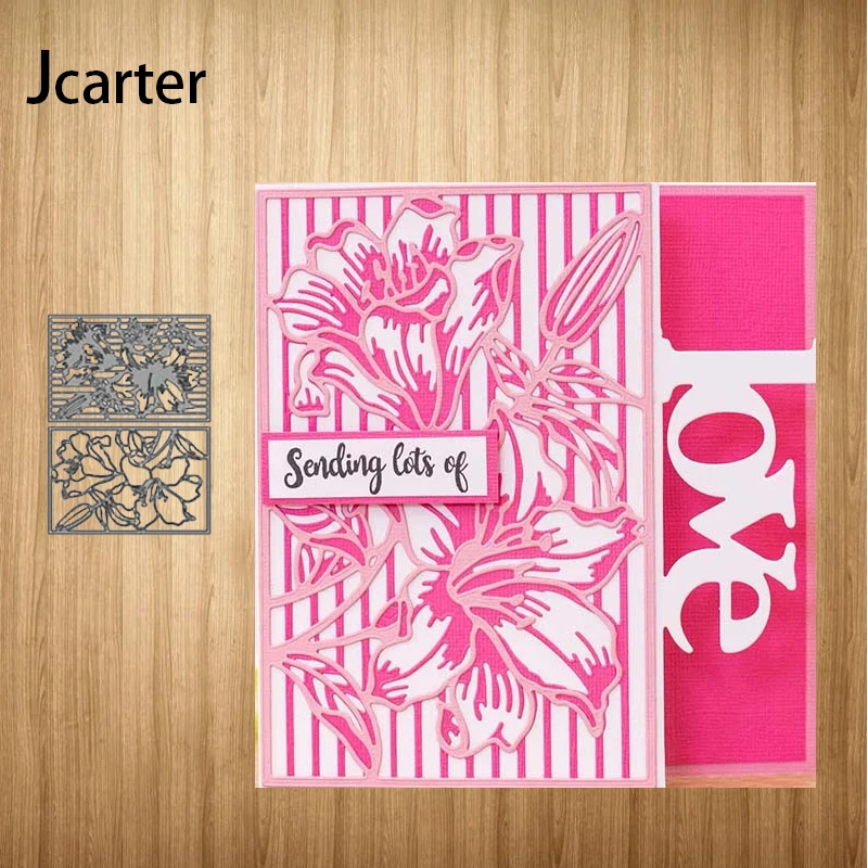 Пустые металлические Вырубные штампы в виде цветов лилии для скрапбукинга