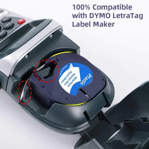 30 цветов, совместимая лента для этикеток Dymo LetraTag 91221 91201 для картриджа DYMO LetraTag для принтера этикеток LT-100H LT-100H PLUS