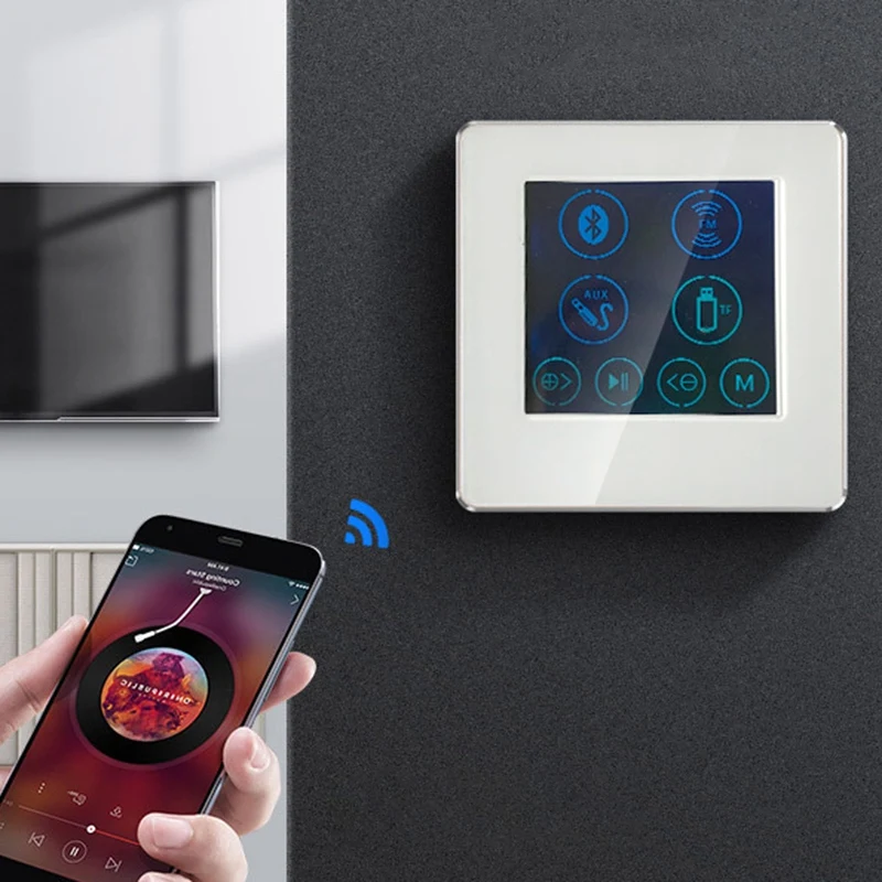 

4 Inch Embedded Family Hotel Smart Home Background Music Player Host Controller Amplifier H86B