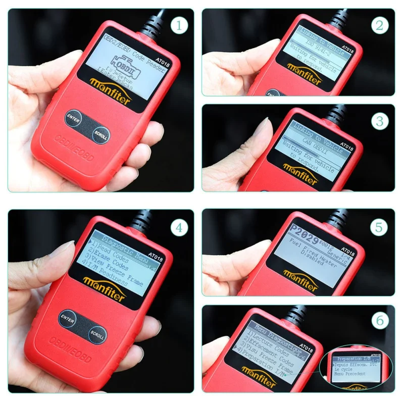 OBD2 сканер ридер от проверки двигателя светильник OBD II диагностический инструмент