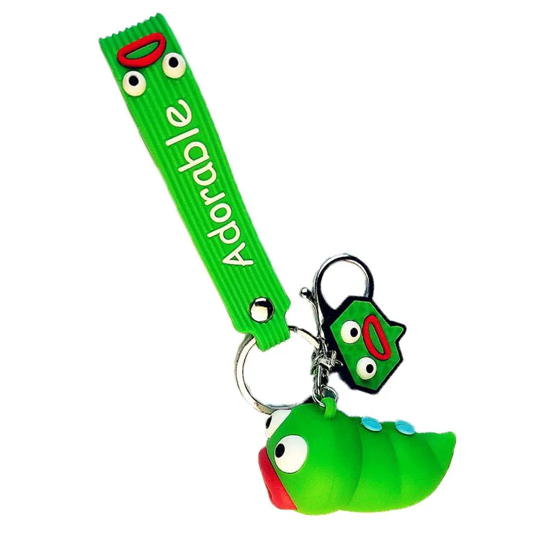 

Cartoon lovely duck duck doll keychains accessories bag ornaments practical small gift key chains alloy bell key rings