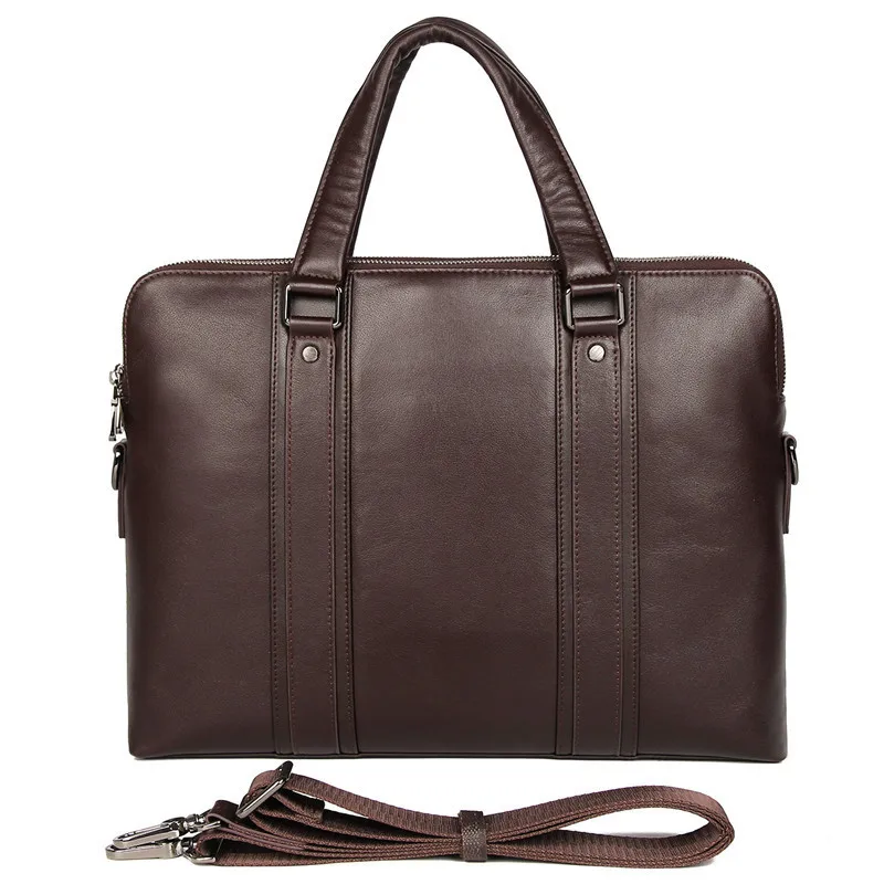 Man Briefcase Cowhide Leather Men's Handbag Business Men Briefcase Bag Large Capacity Shoulder Tote Bags 15 Inch Man Laptop Bag