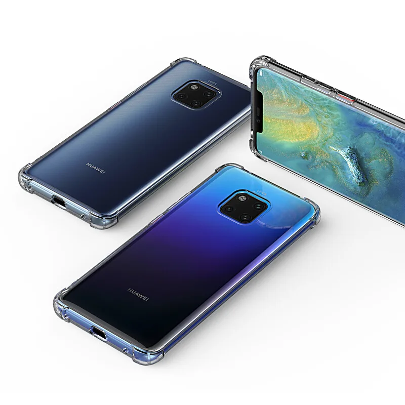 Мягкий ТПУ чехол для Huawei P20 Pro/Lite прозрачный мягкий силиконовый Mate 20 P30 Pro Lite