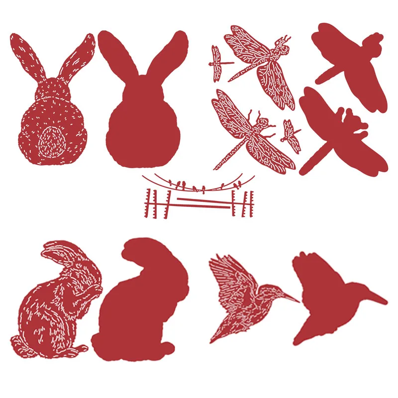 

Metal Cutting Dies Funny Different animals Scrapbook Dariy Decoration 2021 Stencil Embossing Template Greeting DIY Card Handmade