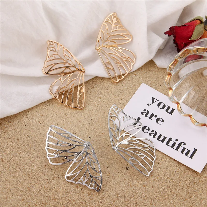 ALIUTOM Hollow Butterfly Drop Dangle Earring for Women Metal Large Wing Pendant Statement Jewelry Bijoux | Украшения и аксессуары