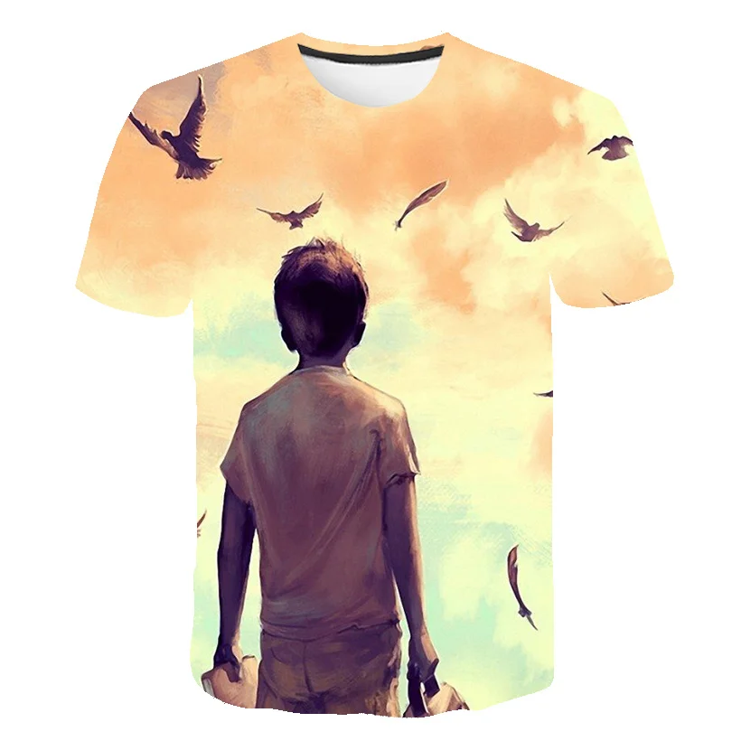 

3D Funny Hip-Hop Streetwear T-Shirts For Teens Summer Casual Fashion Girls And Boys T Shirt Children's Clothing Tees Tops 4T-14T