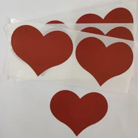 100pcs new style 65 5x52mm red love heart shape scratch off stickers for secret code cover home game wedding message card