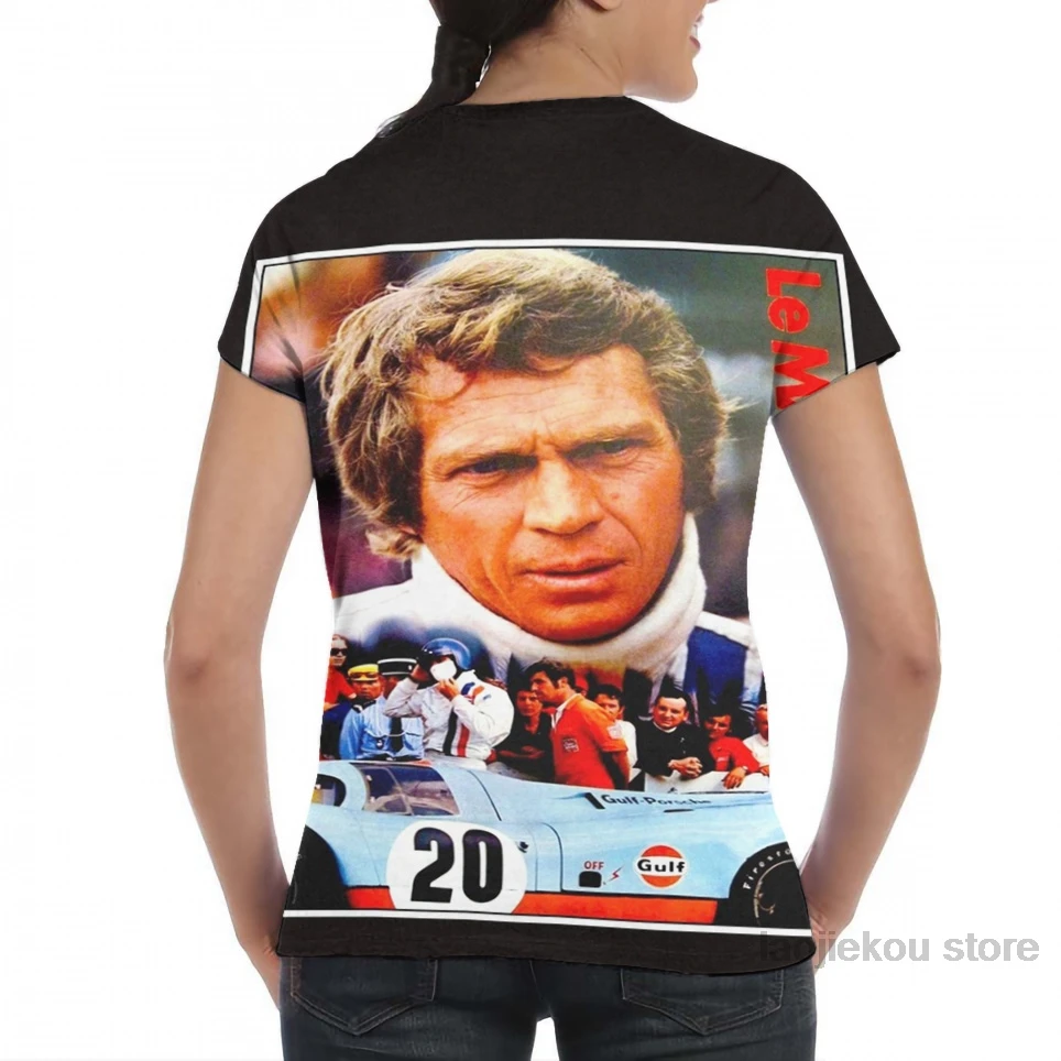 LE MANS Vintage Grand Prix Auto Print men T-Shirt women all over print fashion girl t shirt boy tops tees Short Sleeve tshirts Мужская