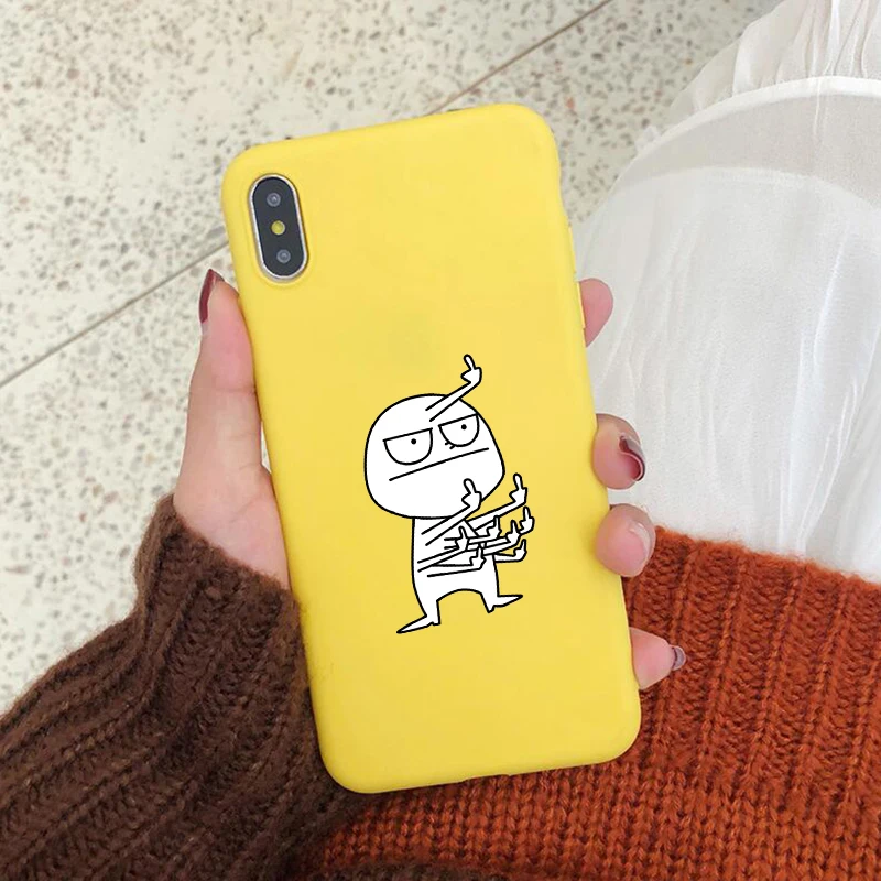 Чехол для телефона BAD BOY для iPhone XS X XS Max XR карамельный чехол Забавный Банан милый чехол s для iPhone 7 8 6 S 6 S Plus 5 5S SE 4 4S 11 Pro - Цвет: -Yellow-081