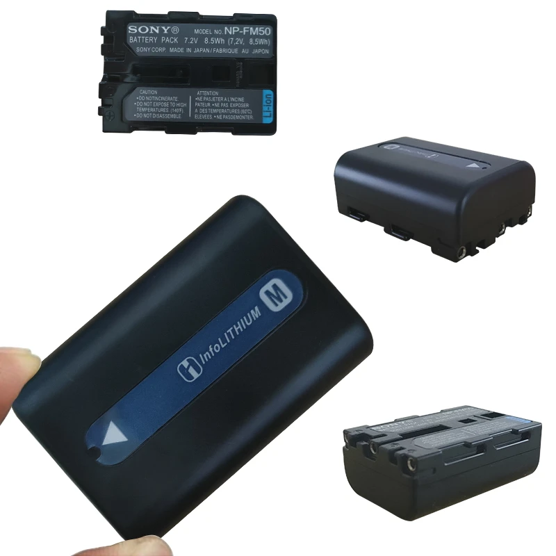 Оригинальные аккумуляторы Sony 7 2 v 1300mAh NP-FM50 NP FM50 FM55H для камеры NP-FM51 NP-FM30 NP-FM55H A100 |