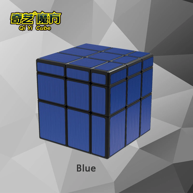 Новый зеркальный куб QIYI 3x3x3 волшебный скоростной серебряные и золотые наклейки