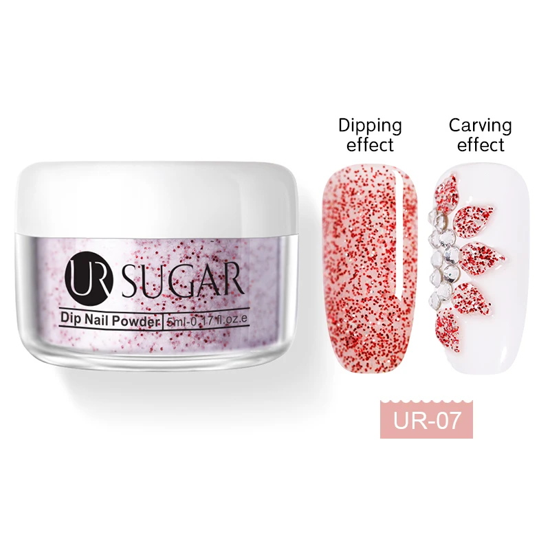 7 Ur Sugar 5 мл Искрящийся 3 в 1 погружающийся порошок для ногтей акриловый порошок для вырезания наращивание ногтей Блестящий Порошок Dip порошок для ногтей - Цвет: 7