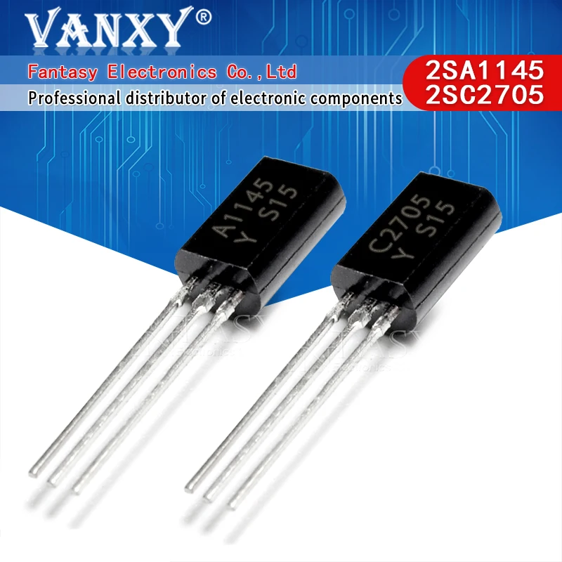 25 пар (25 шт. A1145 + 25 шт. C2705 ) TO-92L 2SA1145 2SC2705 TO-92 (25 шт. A1013 + 25 шт. C2383 ) 2SA1013 2SC2383