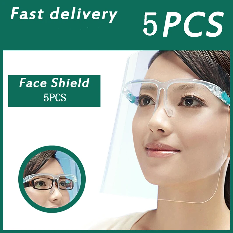 

5 Pcs Face Protection Oil-Splash Proof Dust saliva Proof Full Face Eyes Protective Glasses Masks Cooking Work Safety Goggle Mask