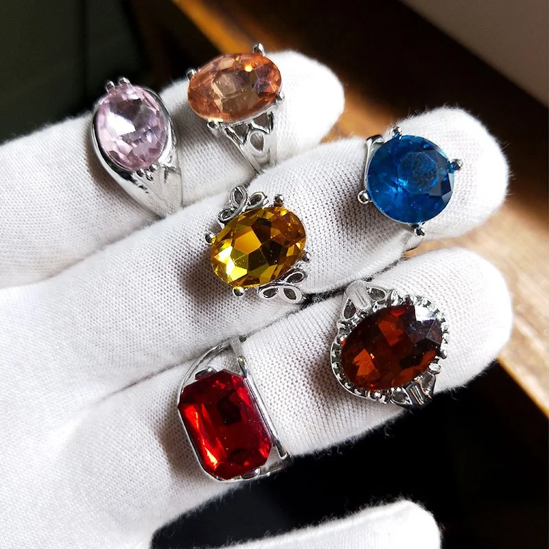 кольцо женское мужское парные кольца 20 шт. / Партия разноцветное стеклянное