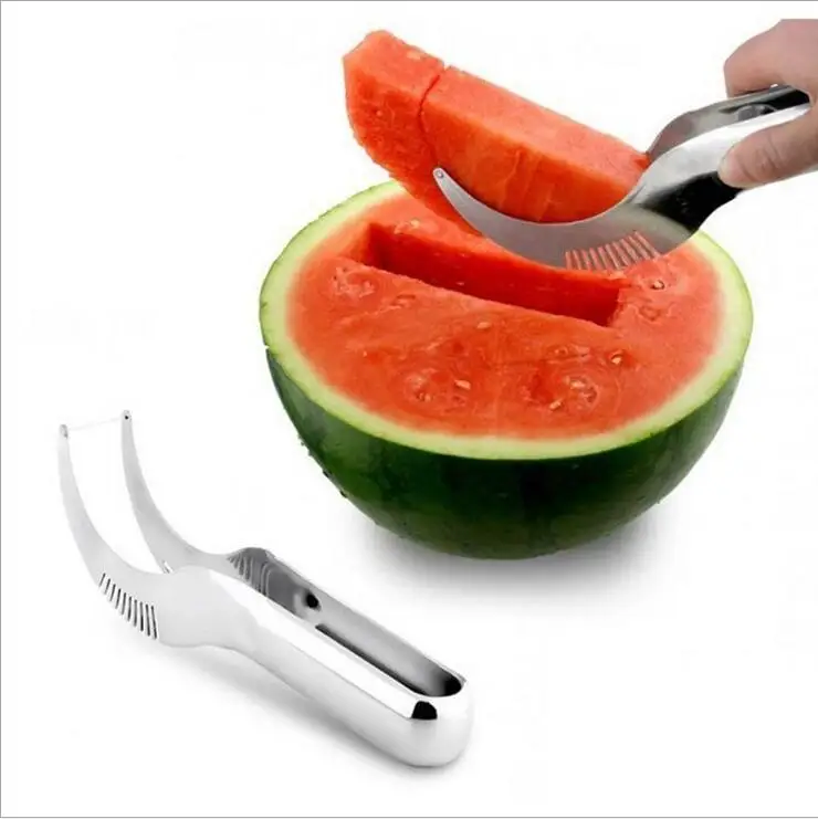 Stainless Steel Watermelon Slicer Fruit Knife Cutter And Ice Cream Ballers Melon Scoop Double Size Spoon Set Kitchen Tools | Дом и сад