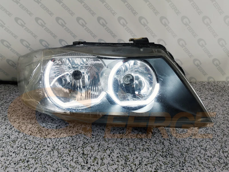 

For BMW E90 E91 saloon touring Sedan pre LCI headlight Ultra bright crystal DTM M4 Style led Angel Eyes halo rings Day Light