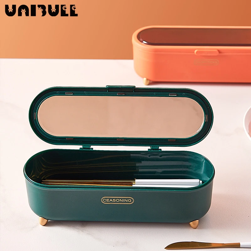 

UNIBULL, пылезащитная детская простая и модная коробка для палочек, кухонные принадлежности для хранения, пластиковая клетка для палочек