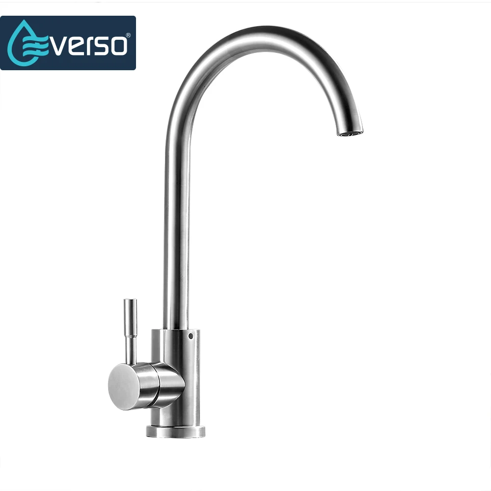 EVERSO смеситель для кухонной раковины хромированный с одной ручкой на 360 градусов