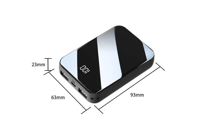 Mi ni power Bank 20000 мАч для iPhone X Xiaomi mi power bank Pover Bank зарядное устройство с двумя портами Usb внешний аккумулятор Poverbank портативный